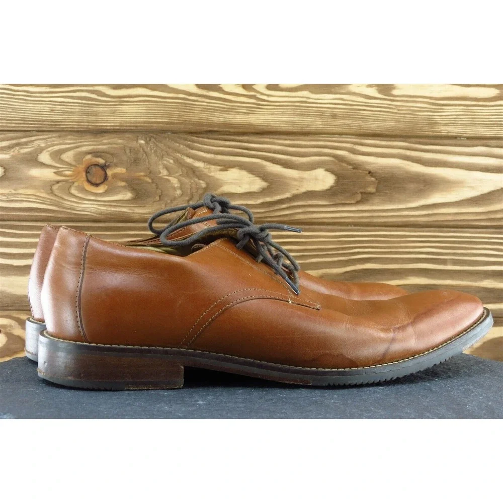 14th Union Shoes Sz 9.5 M Brown Derby Oxfords Leather Men 58665‎